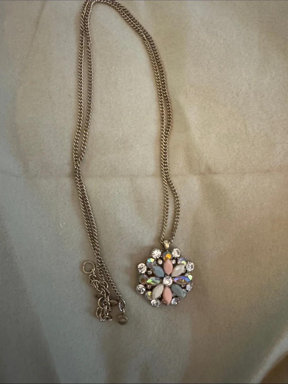 J.Crew Crystal Floral Mandala Necklace